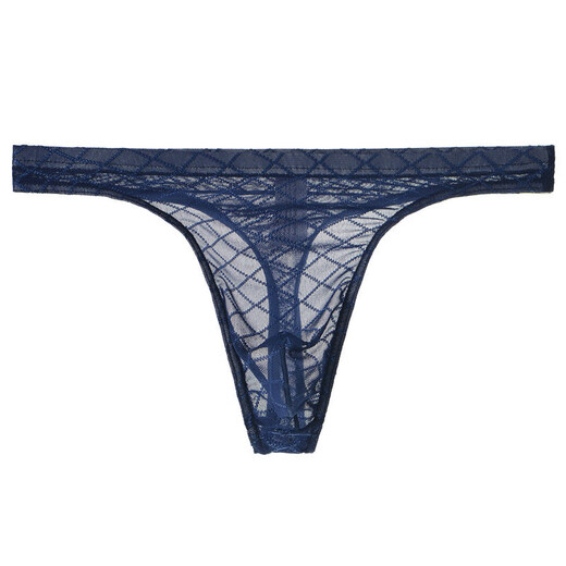 YAWULFE Men's Underwear Mesh Transparent Thong Sexy Soft Breathable Thin Bag Young Men's Underwear Skin Color XL