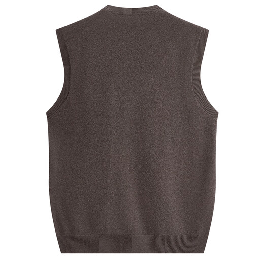 Shanshan vest cardigan for men, 100% Australian wool, fluffy, soft and comfortable, slightly elastic inner layer, Maillard top