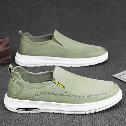 Western Region Camel Canvas Herrenschuhe im Sommer atmungsaktiv und vielseitig lässige Board -Schuhe mit alten Peking -Stoffschuhen arbeiten weiche alleinige trendige Schuhe grau 42