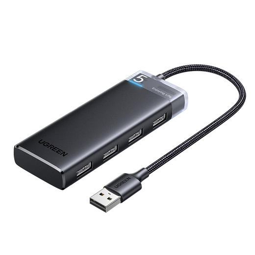 Green Network CM653 USB3.0 splitter dock, high-speed 4-port hub dock, laptop one-to-four multi-interface converter adapter with power supply [USB3.0_4+Type-C power supply port] 0.2 meters