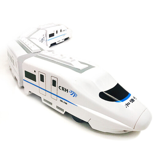 Train de train de grande vitesse de grande taille pour enfants Train Toys Boy Electric Small Track Track Car Model 58 cm Sound and Light Universal Harmony Four Carriage Ordinary Battery Version