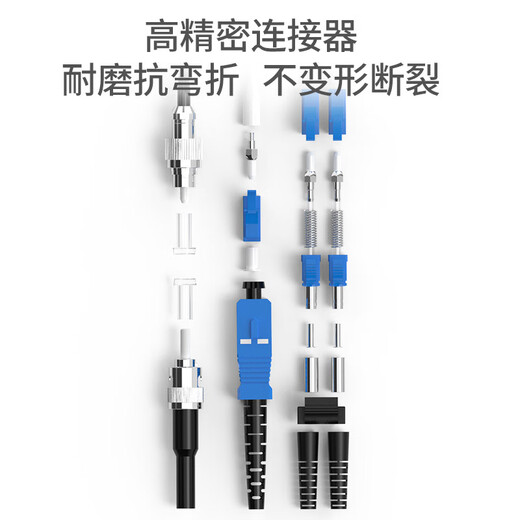 Wanjeed Faser-Jumper LC-LC Single-Mode Dual-Core-Telekommunikationsgrad-Pigtail SC/FC/ST-Single-Mode-Single-Core-Halogen-freien optischen Kabelfaser-Eintrag in Indoor-Kabel LC-SC Single-Mode-Doppel-Core-1,5 Meter