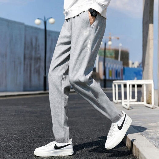 Nike (NIKE) pants men's sweatpants casual cuffed pants long pants sports pants men's running pants 6366 CK6366-063 terry cotton loose and breathable XL150-180Jin Jin equals 0.5 kg