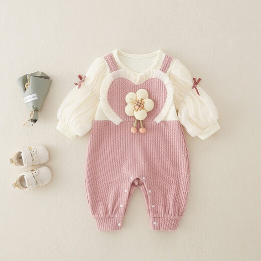G.Duckkids kleine gelbe Ente Kinderkleidung Babykleidung Frühling und Herbst 2024 Neugeborene Onesie Baby Puff Ärmel