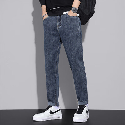 Cotton Jeans Herren Frühlings- und Herbst-Männer losen geraden Harem Hosen Trendy Brand Herrenhosen Herren lässige vielseitige Hosen Männer 6621 Schwarzer regulär + 6621 Schwarze reguläre 28 Größen (90 Jin [Jin gleich 0,5 kg] -105 Jin [Jin gleich 0,5 kg]))