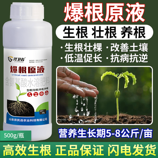 Explosive root liquid, special seedling strengthening agent for strong rooting, root nourishing and mulching, regulating soil activator, water-soluble fertilizer 1000g*2 bottles