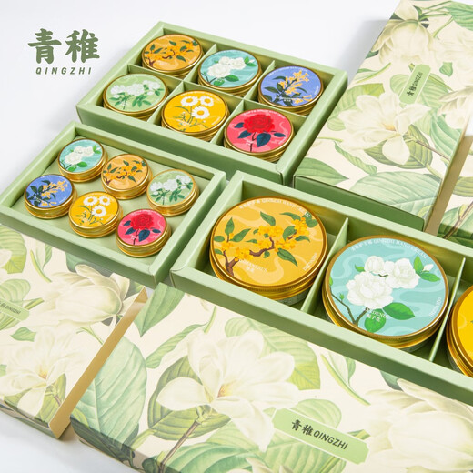 青稚【官方】青稚护手霜秋冬润泽修护干燥肌肤经典花香礼盒 经典花香 小罐(6款香型各一)