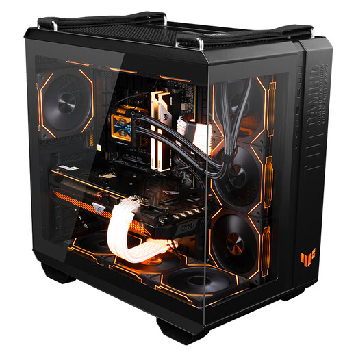 AMD ASUS family bucket Ryzen R9 9950X assembled computer host RTX5080 game live broadcast AI design rendering editing host desktop complete machine diy assembly machine R9 9950X+RX9070XT host丨Configuration four host kit