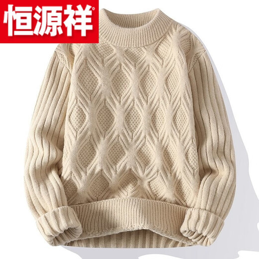Hengyuanxiang (HYX) new autumn and winter bottoming sweater, lazy and loose woolen clothes, half-high collar sweater for men, thickened, high-end brand special price, broken code 902 Khaki, high-end brand special price, broken code M, recommended 90-110