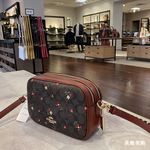 COACH Agente de compras de EE. UU. Coach Bolso grande para cámara Bolso cruzado 2180 1570 75818 30.C9926 Pequeño logotipo oscuro Púrpura @699@