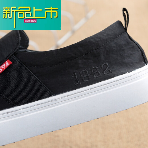 McDie legend lazy shoes men's one-foot pedal shoes men's old Beijing cloth shoes men's simple and fashionable casual shoes canvas shoes trendy black one size bigger than sports shoes 42