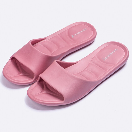 Hergestellt aus Taiwan, China importierte Hausschuhe für Männer und Frauen für Paare zu Hause im Innenbereich, geräuschlos, rutschfest, geruchlos, einfach und modisch EVA Roségold M (Gesamtlänge ca. 24,5 cm/empfohlen für Größe 36–37)