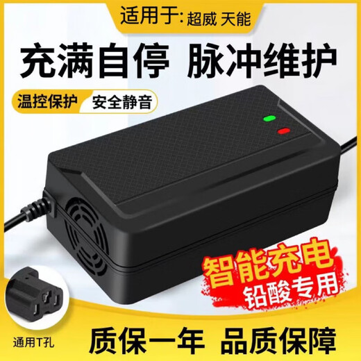 Suitable for Chaowei Tianneng universal two-wheeled and three-wheeled electric vehicle battery car charger 48V60V72V96V20AH full self-stop 60V20AH universal T hole
