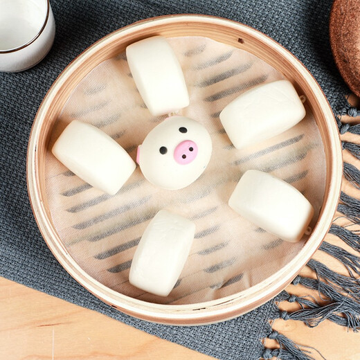 Yekee disposable steamer cloth, household round small steamer mat, steamed bun bread paper holder, not easy to stick to the steamer paper, diameter 22.5cm, 30 pieces