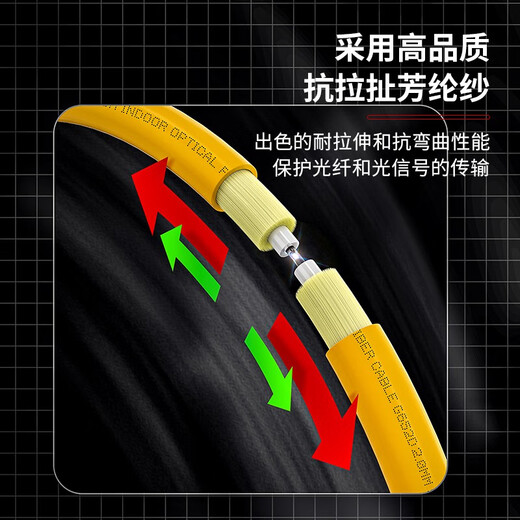 安普康AMPCOM电信级LC-SC单模光纤跳线9/125单芯低烟无卤LSZH环保外皮10G尾纤收发器 电信级单模双芯9/125 2.0外径 50米
