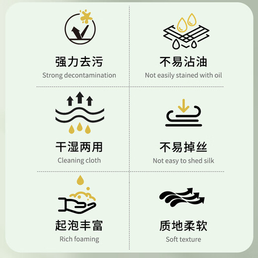 Jialaina steel wire rag double-sided cleaning mesh dishwashing kitchen oil-soaked easy-to-clean wire household pot brush extra thick double layer steel wire rag extra thick - 1 pack of 3 pieces