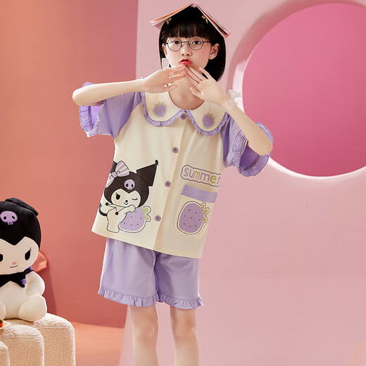 Mannido filles pyjamas d'été coton pur petite fille new enfants vêtements de maison bébé cardigan shorts shorts combinais