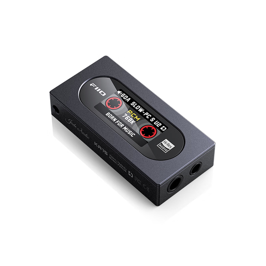 FiiO KA15 Decoder Headphone Amplifier HIFI Balanced 4.4 Computer Sound Card Android Mobile Phone Power Amplifier Portable Small Tail Adapter Cable Supports PS5 Black