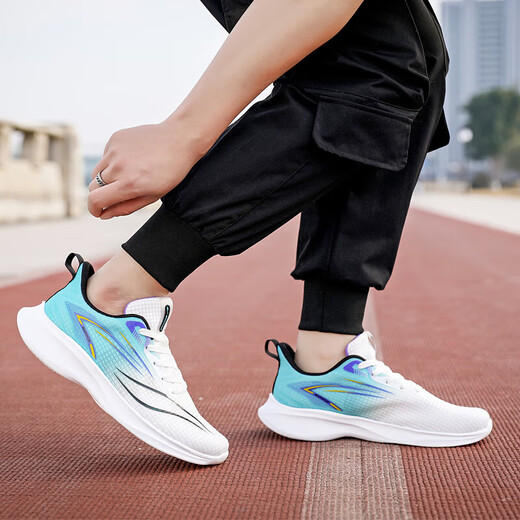 
Warrior sports shoes for men's students outdoor running shoes light casual shoes men's shoes WXY(ZA)-3291 white, blue and yellow 39