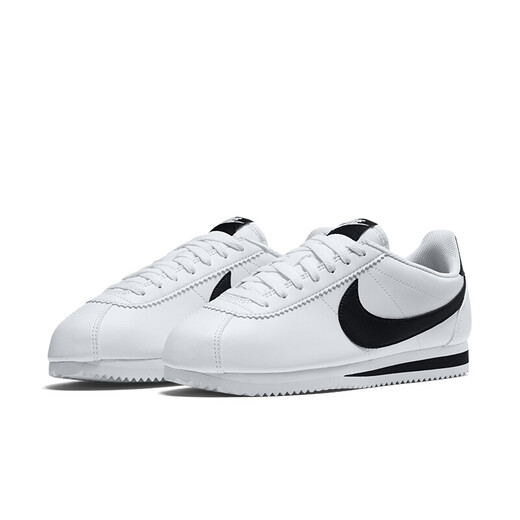 耐克（NIKE）NIKE CLASSIC CORTEZ LEATHER 女子运动休闲小白鞋 复刻鞋复古款 807471-101白/黑 42