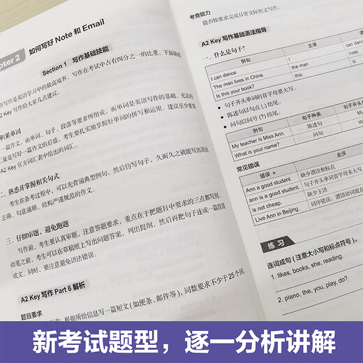 Neue Version der Cambridge KET-Prüfung. Schreibbeispiele mit hoher Punktzahl. Cambridge General Level 5-Prüfung A2 Key für Schulen