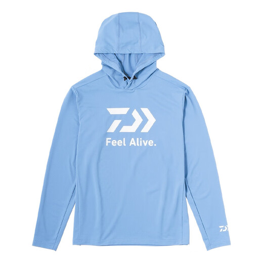 DAIWA 24 spring and summer DE-3424 sunshade quick-drying hoodie pullover long-sleeved sweatshirt fishing suit white L