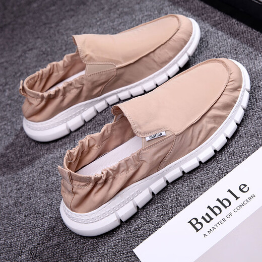 Old Beijing cloth shoes men's casual men's shoes for summer breathable one-foot lazy trendy shoes soft sole lightweight quick-drying cloth shoes 881-Black- 42