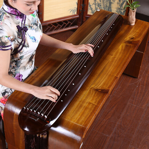 Xunyin Guqin Old Fir Instrument de musique débutant Fuxi Fuxi Style à sept cordes Paint Radiant Natural Radiant