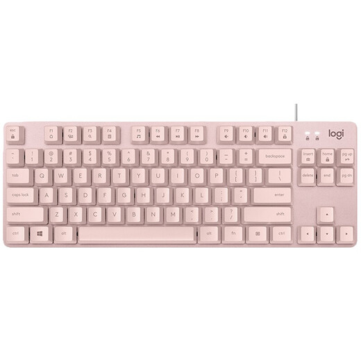 
Logitech K835 wired keyboard, mechanical shaft compact design, gaming office typing portable keyboard, personalized punk keycap, 84 keys, birthday gift [K835 red shaft] pink