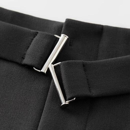 
Fan Silann commuting belt design straight-leg casual pants for women in summer 2024 new pants 24FS12159 black XS