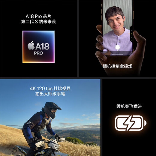Apple/Apple iPhone 16 Pro (A3294) 128GB original color titanium metal supports China Unicom and China Telecom 5G dual SIM dual standby mobile phone