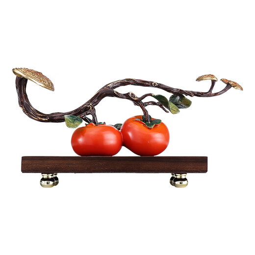 Nuoshiman Persimmon Ruyi Ornamentos Oficina Sala de estar Entrada Gabinete de vinos Decoración Artesan