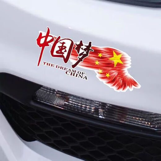 筌祁阙车贴划痕遮挡车身汽车贴纸遮刮痕贴画电动车个性拉花防水贴膜 china'梦20cm横款【一对装】