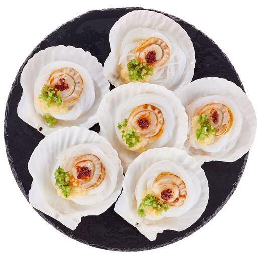 Fuzhao Frozen Garlic Vermicelli Ezo Large Scallops 6 pieces 270g gutted and sand-free barbecue deep-sea dining table