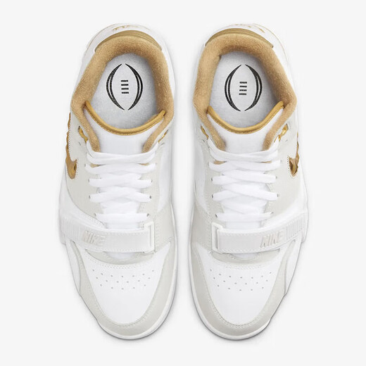 Nike Air Trainer 1 College Football Mémorial Mamorage léger Amortinement Breathable Comfort Men's Casual Sneakers Platinum FJ6196-100 39