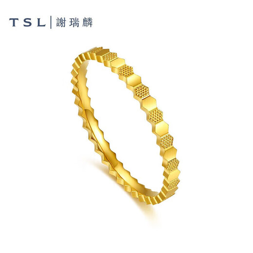 Xie Ruilin (TSL) gold ring 5G craft honeycomb ring ring YS507 15 rings (about 1.7g)