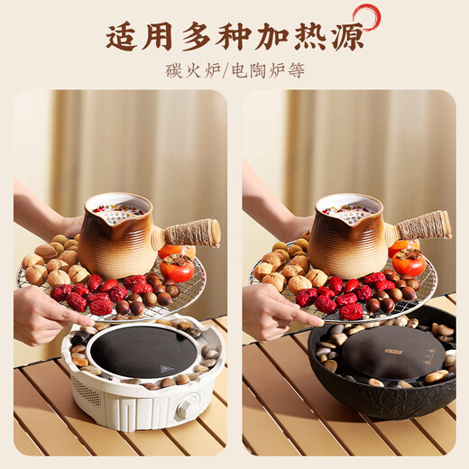 Eight Thousand Lines Fireside Tea Kettle Ceramic Side Handle Roasted Milk Can Large Capacity Indoor and Outdoor Tea Making Equipment Can Be Used to Boil the Kettle over an Open Fire