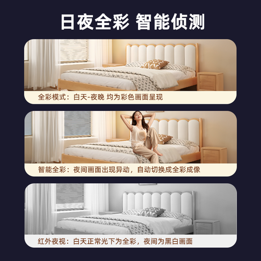 网视无忧【双摄追踪】无线全彩摄像头家用监控器360度无死角带夜视全景语音手机远程家庭室内婴儿宠物看护 【变焦双摄标准版】双频WiFi+一键呼叫 【90%用户选】30天循环录像