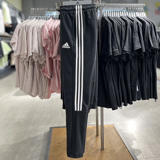 阿迪达斯 （adidas）运动裤男裤夏季新款时尚三条纹休闲裤跑步健身裤子透气小脚裤长裤 DT9901 XS