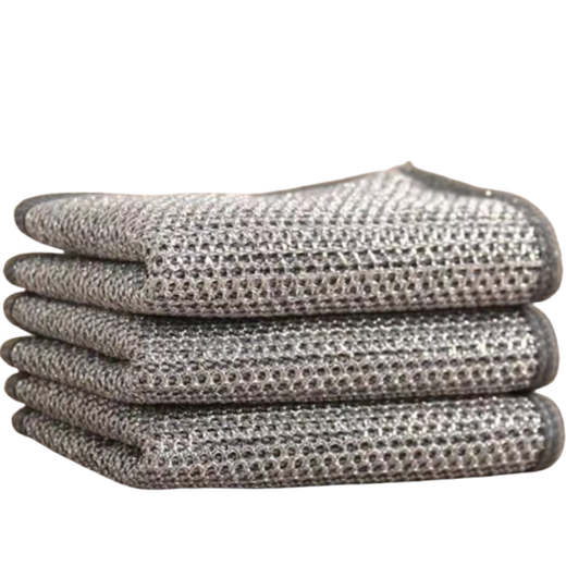 Qianhui double-layer silver wire rag kitchen imitation steel ball artifact dishcloth special cleaning pot cloth 10 people bought it