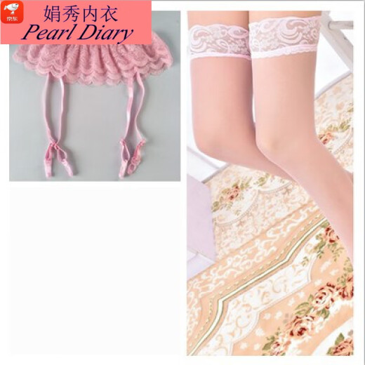 2020 new sexy temptation stockings European and American underwear set for women long black stockings lace garters over the knee stockings for women w pink high stockings + suspenders without T pants one size fits all (70-140Jin [Jin equals 0.5 kg])
