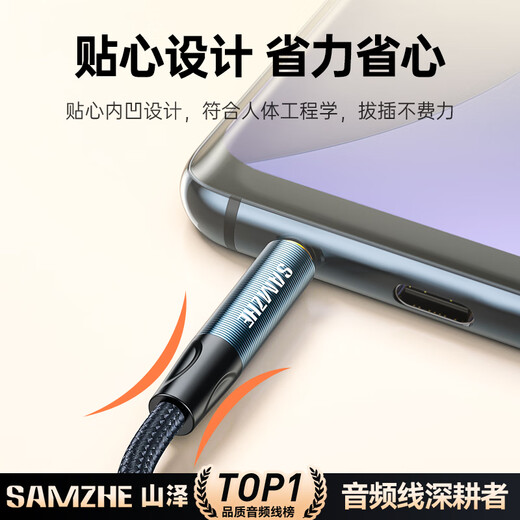 Shanze 3.5mm audio cable, AUX audio cable, computer laptop headphones, headset, car amplifier cable 1.5m YPM015