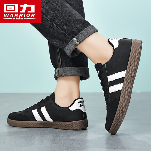 Zapatos para hombres Warrior Autumn Autumn Breathable informal Sports Shoes Retro Shoe Retro Forrest Gump Shoes 0053 Blanco y negro 41