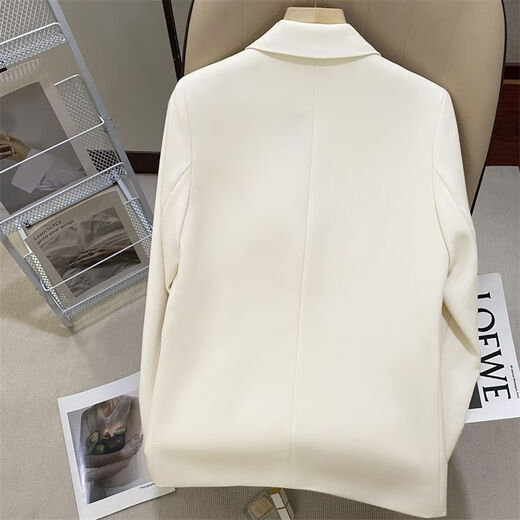 KAHTOP2026 Spring and Autumn New Style Small Suit Jacket Women Korean Style Straight Casual Fashion Temperament Slim Suit Top MIM Black XL 115-125Jin Jin is equal to 0.5 kg