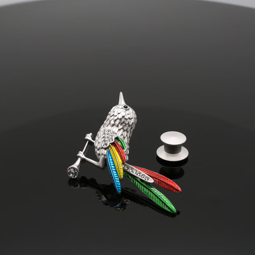 Xifei brooch for men and women, gentleman's fun bird corsage short pin, suit clothing accessories, business casual