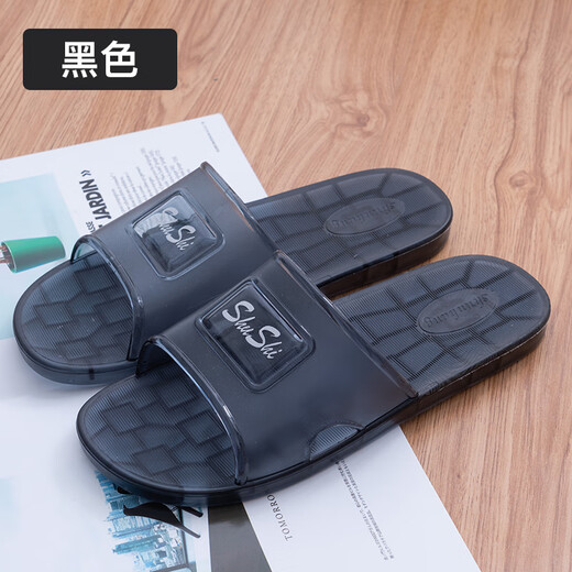 Zapatillas de cristal poresno para mujeres bañeras de baño de gran tamaño en el hogar pareja gelatina de interiores y mujeres fugas antideslips sandalias de plástico 1105-azul 43 (tamaño estándar)