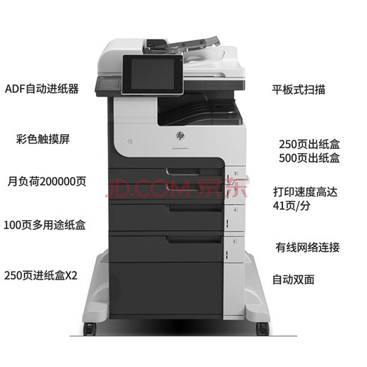 HP (HP) A3-Drucker 725/776 Laserkopie und Scan-All-in-One-Maschinen-Verbundmaschinen Automatisch doppelseitig 725Z Schwarz-Weiß-Laser Vier-in-One