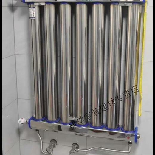 Danstini 304 stainless steel instant heat exchanger over-water heating radiator floor heating plate household hot water exchanger 76-tube 304 stainless steel heat exchanger center distance 60 cm 6 columns