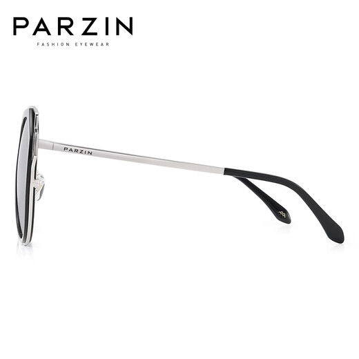 Parzin Lunettes de soleil en nylon à grande trame Polarisée en nylon Pilochage en métal Tenche Drive des lunettes de soleil PZ9758 Film réfléchissant à cadre noir Tablette Mercure