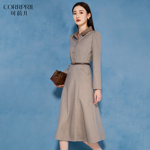Kebel long-sleeved high-end dress women's 2025 new spring and autumn Guangzhou Thirteen Lines high-end brand mother skirt L